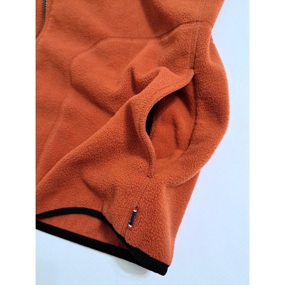 IZOD Orange Fleece Vest Full Zip Jacket Mens Size Medium - Picture 3 of 9
